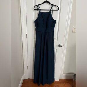 Long Dark Blue Azazie Dress